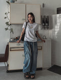 Pete Stopper Wide Denim Cargo Pants