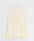 Shoto Deep-V Ruffled Layered Sleeveless Blouse