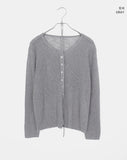 Siju see-through knit long-sleeved cardigan