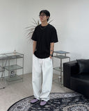 Lian Pintuck Wide Denim Pants
