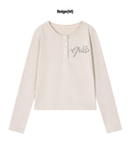 WINGS Henley Neck Long Sleeve T-Shirt