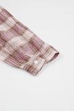 Flannel hooded over check shirt