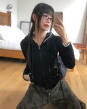 Muel Military Track Banding Strap Two-Way Pocket Wide-Fit Long Pants