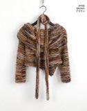 [Muffler set] Mikel Bokashi Off-shoulder Angora Knit