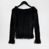 Fluon fringe cardigan