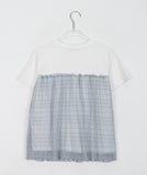 Karuko see-through frill layered short sleeve tee