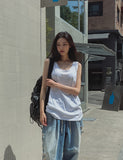 Summer Silk Oversized Fit Layered Sleeveless