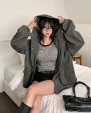 Pint Washed Short Hooded Field Jacket