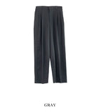 Made linen two tuck wide slacks