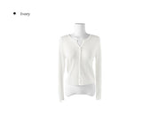 Kant Rib Long Sleeve Basic Cardigan