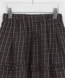 Anon Check Frill Banding Midi Skirt