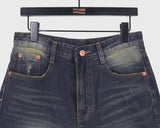 Kaeon Vintage Washed Denim Half Bermuda Pants