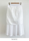 Btel Seersucker Stripe Banding Skirt