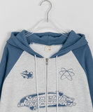 [BAONHAUS] Tomil Printing Color Matching Hood Zip-Up