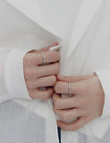 Ice Block Silver Ring S