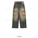 Vintage dekki washed cargo denim pants
