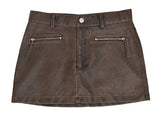 Kaive Washing Leather Mini Skirt