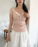 Alice Layered Button Short Sleeve