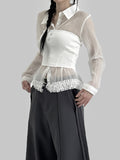 New New Frill See-Through Shirt