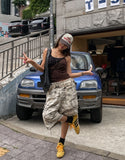 Off military cargo bermuda pants