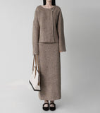 Low Button Cardigan Setup