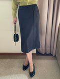 Zelvin unbalanced denim wrap skirt