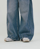 [AG] Side Panel Balloon Denim Pants