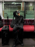 Deep Black Knit Suede Jacket