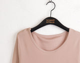 Hit Unbalanced Off-Shoulder Snap Long Sleeve T-Shirt