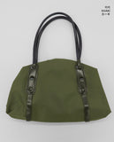 Modic leather color matching nylon shoulder bag