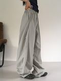 Bens rustling nylon slits wide two-way jogger pants