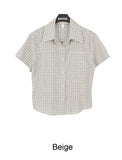Monita Check Crop Shirt