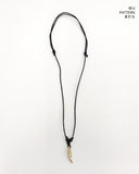 Kayu Vintage Gemstone Leather Necklace