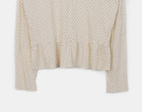 Shihol Dot Frill Layered Long Sleeve T-Shirt