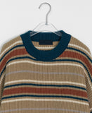 [unisex] Koiti Color Matching Stripe Over Knit