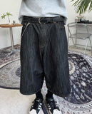 Leton embroidery bermuda denim pants