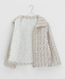 Tumbab Wool Collar Quilted Fleece Jumper