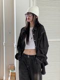 Holden Side Pintuck Washing Denim Long Wide Pants
