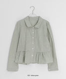 Kanahi Check Frill Long Sleeve Shirt