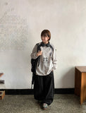 [BAONHAUS] Hokyo Star Color Matching Banding Wide Pants