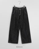 Chas Summer Black Denim Wide Pants