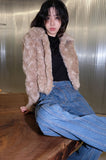 poodle crop fur jacket