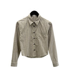 Hettie Striped Crop Shirt