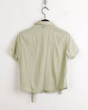 Oa Tie Set Pocket Collar Short Sleeve Shirt