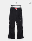 Denu cargo strap bootcut denim pants