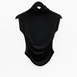 Rikin Shirring Turtleneck Sleeveless