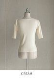 Maillo Lip Neck Half Sleeve Basic Knit