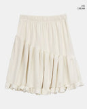 Harn Jacquard Diagonal Shirring Midi Skirt