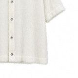 Robin Hairy Collared Short Sleeve Cardigan