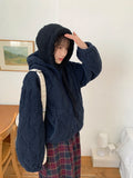 Deneki Fleece Quilting Hood Zip-Up Jumper